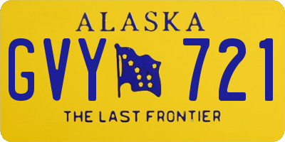 AK license plate GVY721