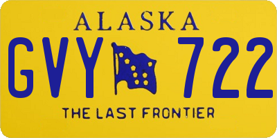 AK license plate GVY722