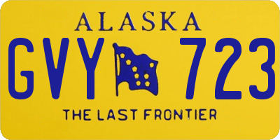 AK license plate GVY723