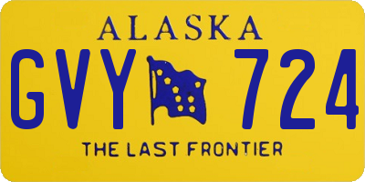 AK license plate GVY724