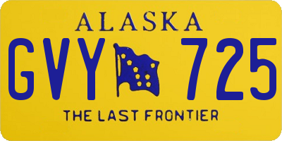 AK license plate GVY725