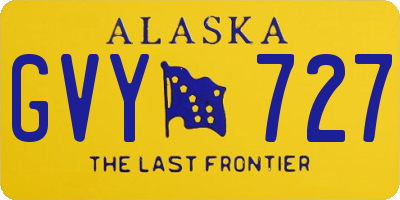 AK license plate GVY727