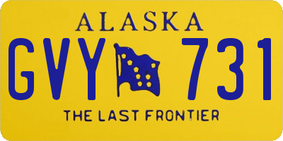 AK license plate GVY731