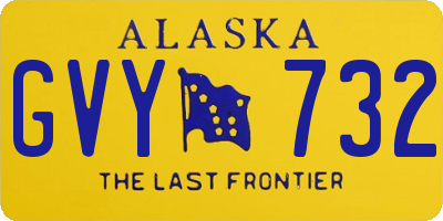 AK license plate GVY732