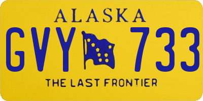 AK license plate GVY733