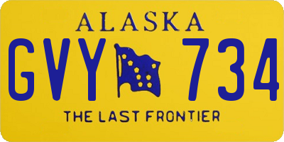 AK license plate GVY734