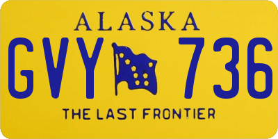 AK license plate GVY736