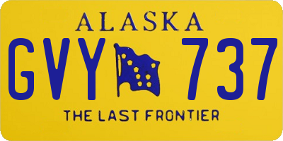 AK license plate GVY737