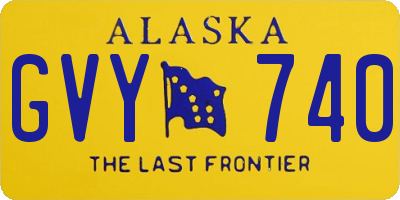 AK license plate GVY740