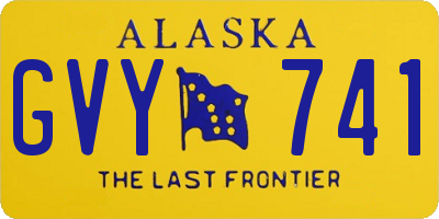 AK license plate GVY741