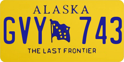 AK license plate GVY743