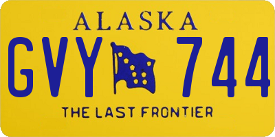 AK license plate GVY744