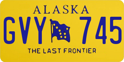 AK license plate GVY745