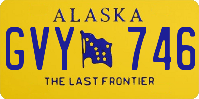 AK license plate GVY746