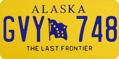 AK license plate GVY748