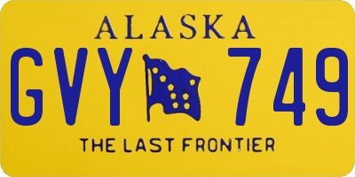 AK license plate GVY749