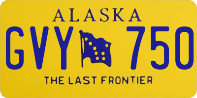 AK license plate GVY750