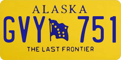 AK license plate GVY751