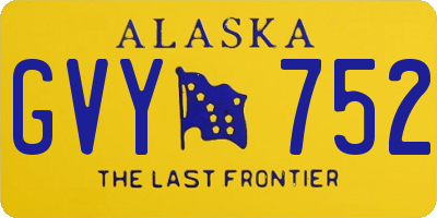 AK license plate GVY752