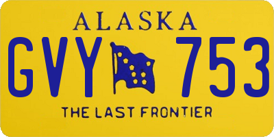 AK license plate GVY753