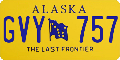 AK license plate GVY757