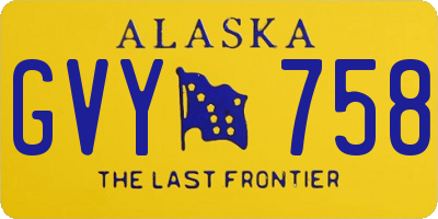 AK license plate GVY758