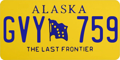 AK license plate GVY759