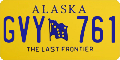 AK license plate GVY761