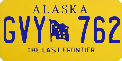 AK license plate GVY762