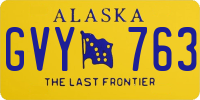 AK license plate GVY763