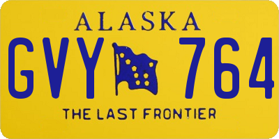 AK license plate GVY764