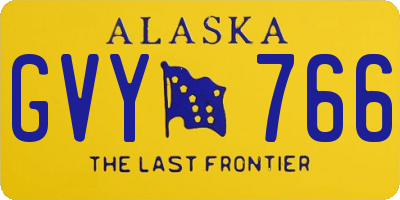 AK license plate GVY766