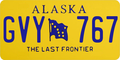 AK license plate GVY767