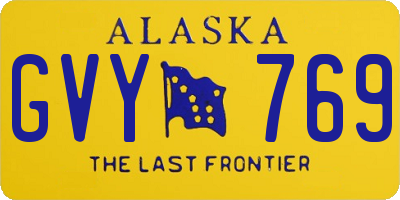 AK license plate GVY769