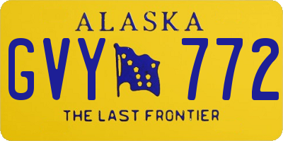 AK license plate GVY772