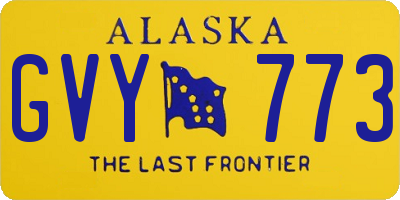 AK license plate GVY773