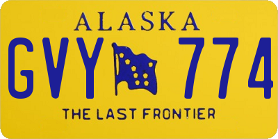 AK license plate GVY774