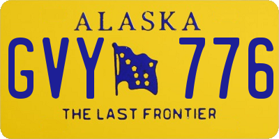 AK license plate GVY776