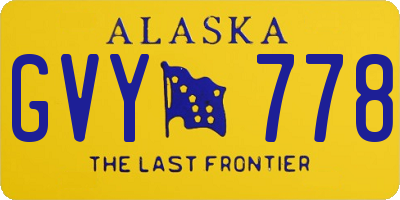 AK license plate GVY778