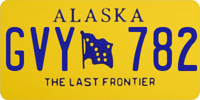 AK license plate GVY782