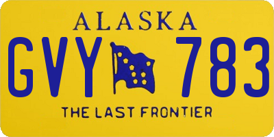 AK license plate GVY783