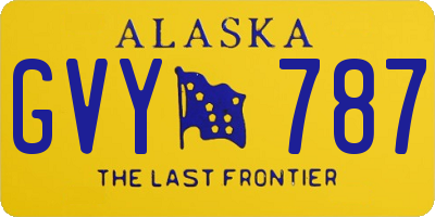 AK license plate GVY787