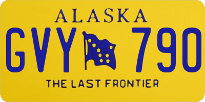 AK license plate GVY790