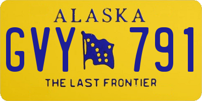 AK license plate GVY791