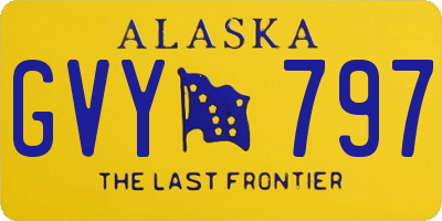 AK license plate GVY797