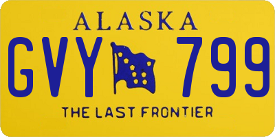 AK license plate GVY799