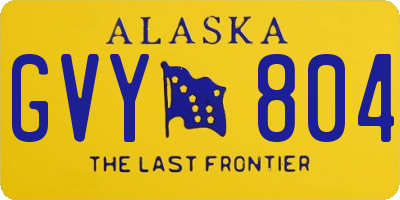 AK license plate GVY804