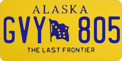 AK license plate GVY805