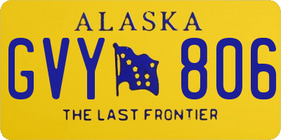 AK license plate GVY806