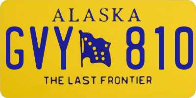 AK license plate GVY810